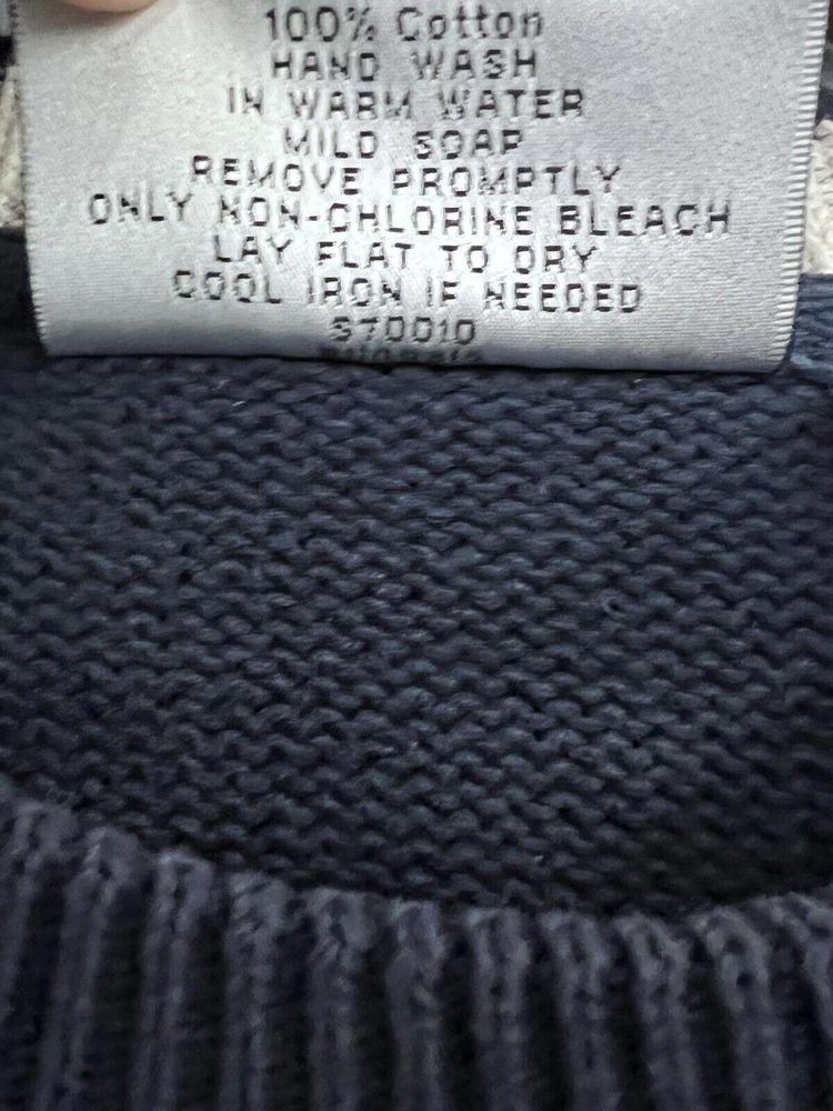 VTG Harrah’s Casino Sweater Sweatshirt Heavy Knit North Kansas City Navy Mens L - Picture 5 of 9